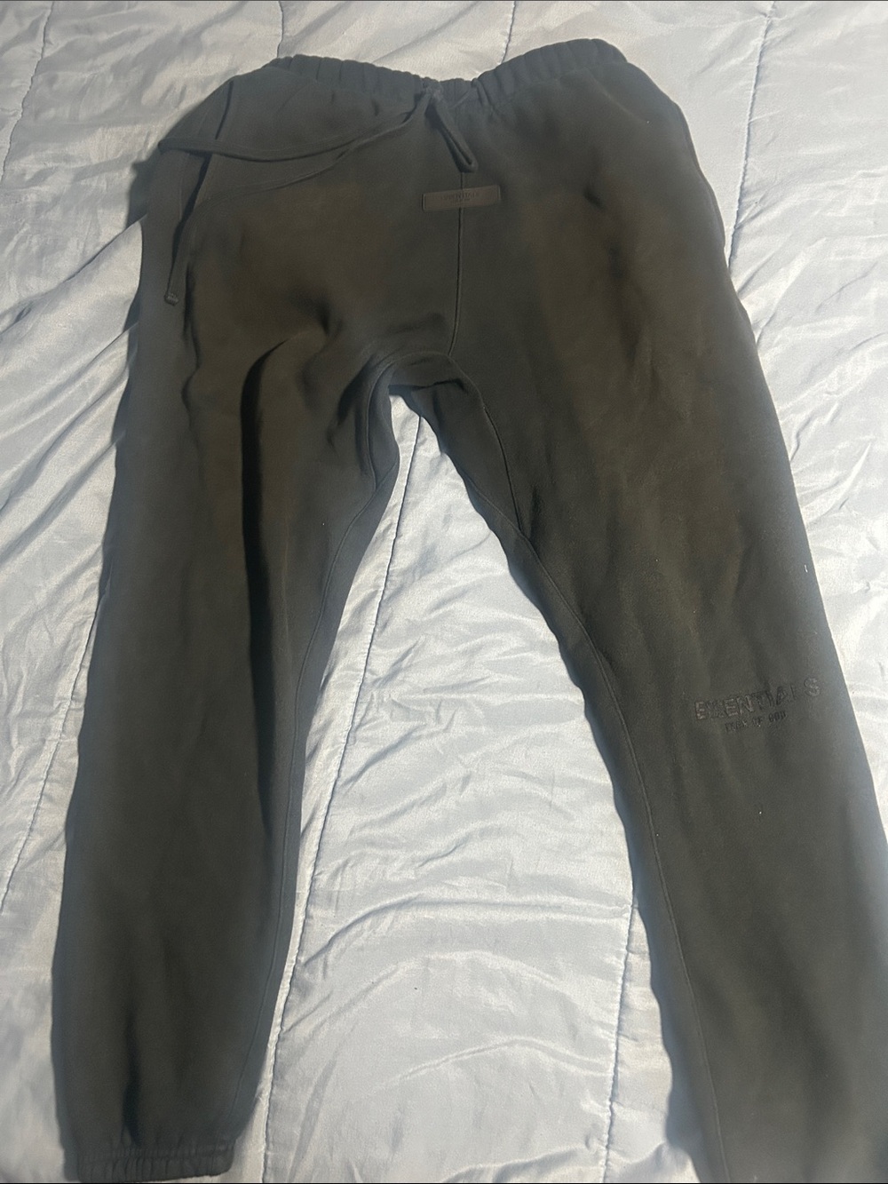 Black Essentials Men's Fleece Jogger Sweatpants - Casual Comfort